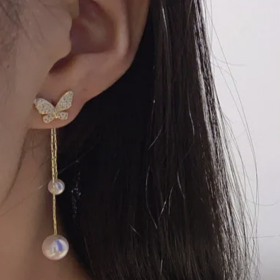 Mariposa con perlitas
