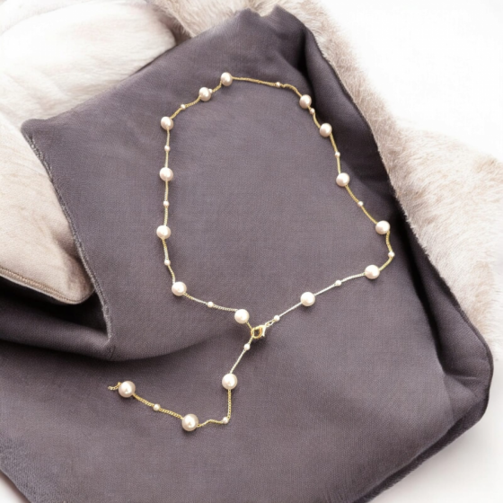 Collar largo perlado