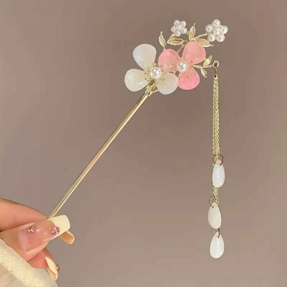 Flor rosa y blanca