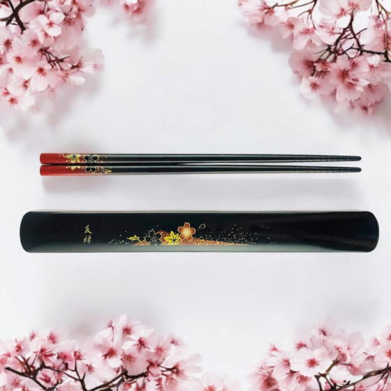Hashi de Sakura rojo y dorado