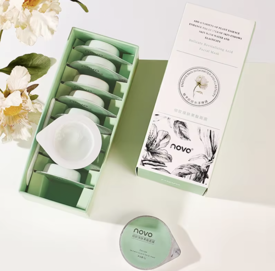 Delicate revitalizing acid facial mask