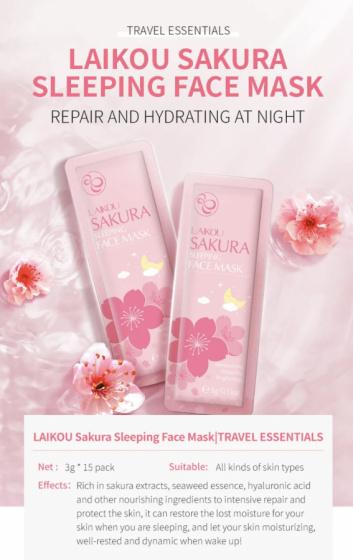 Mascarilla nocturna: Sakura