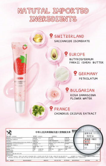 Crema para labios de Frutilla