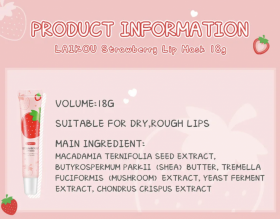 Crema para labios de Frutilla
