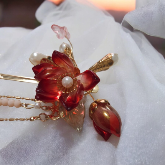 Doble flor roja
