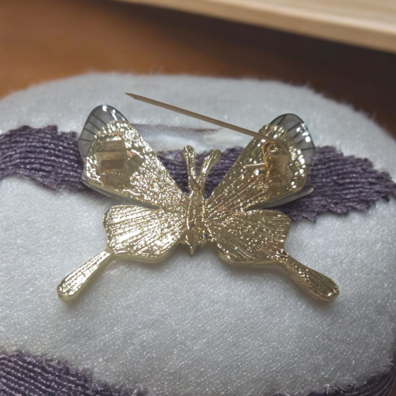 Mariposa rosa y azul