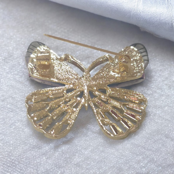 Mariposa rosa y azul (ver 2)