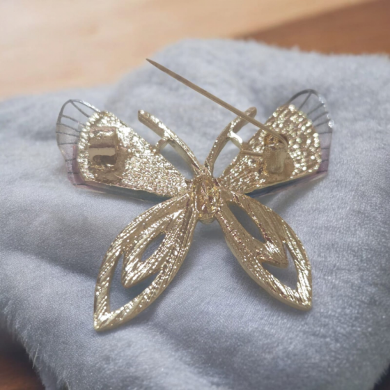 Mariposa rosa y azul (ver 3)