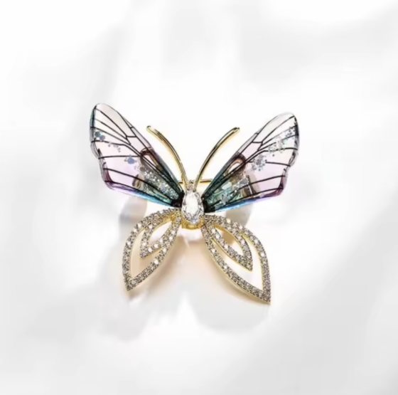 Mariposa rosa y azul (ver 3)